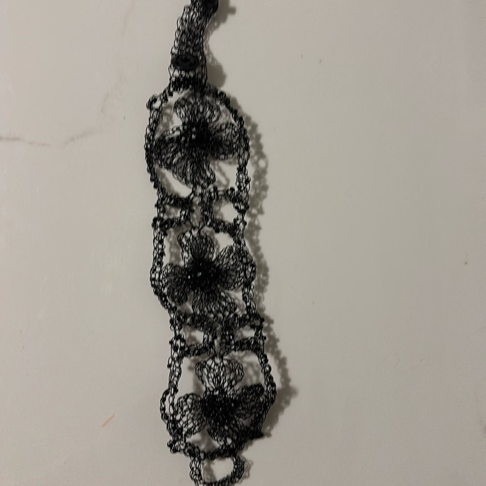 Lisa Toland Metal Lace / Crocheted Wire Bracelet size M-L